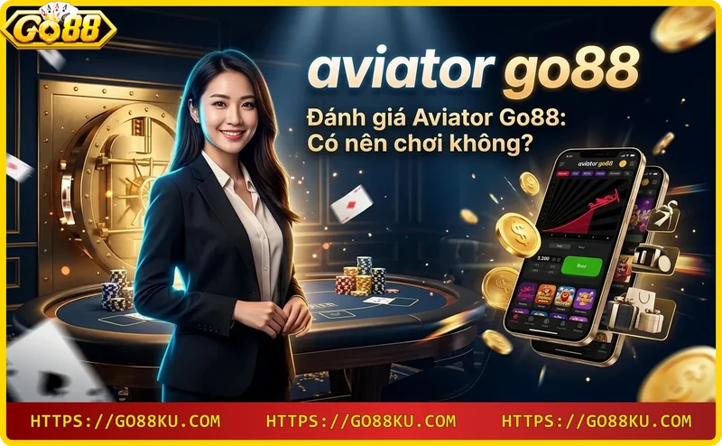 Aviator Go88 review with phone and coins