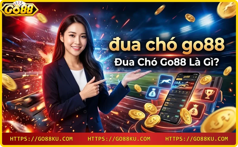 Các chú chó đang đua trên đường đua neon trong game đua chó Go88