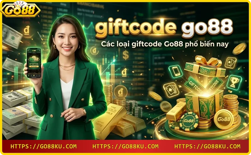 Các loại giftcode Go88: tân thủ, sự kiện và VIP