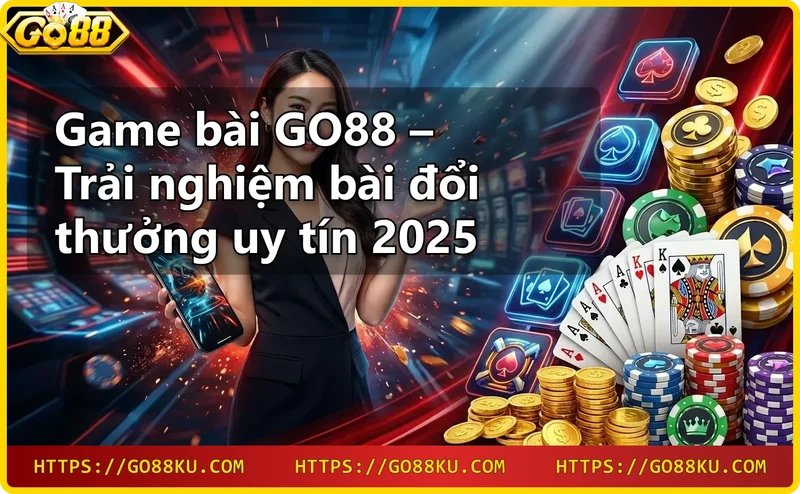 Giao diện game bài GO88 với các biểu tượng game và thiết bị di động